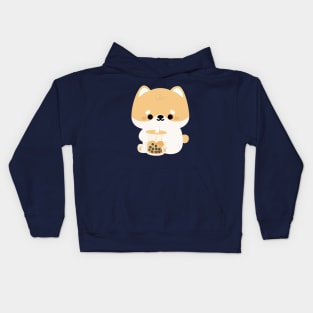 Shiba Inu Boba Kids Hoodie